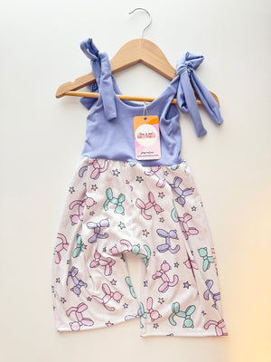 RTS 3-6mo • Shoulder Tie Pant Romper